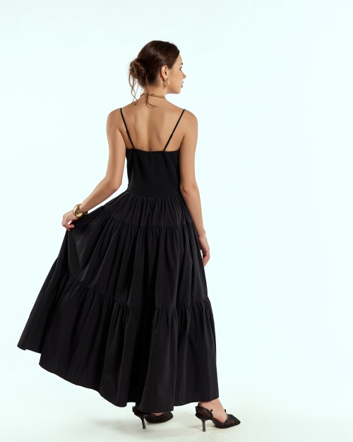 SIXDO Raw Flared Dress for Women